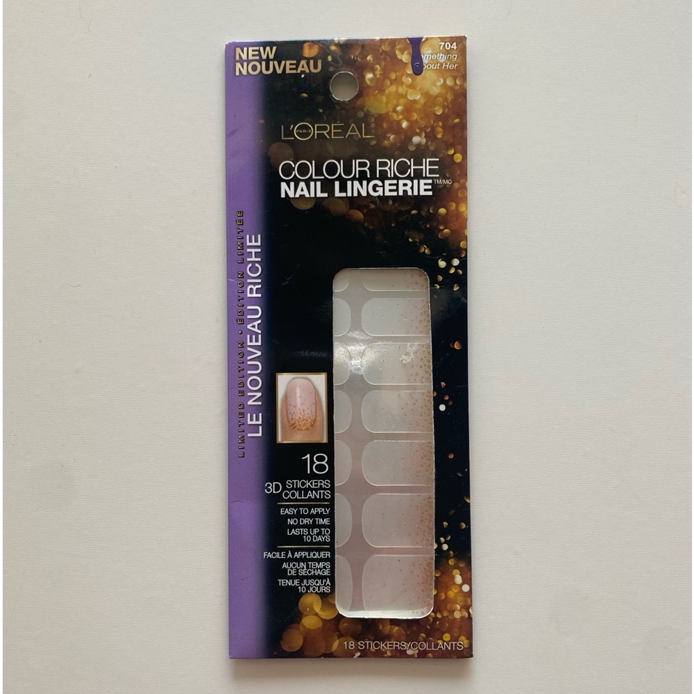 NWT Loreal Color Riche Nail Lingere nail polish appliqué stickers
